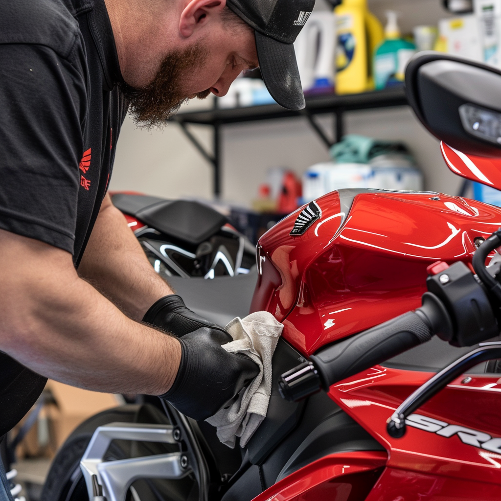 Smash Repairs Phuket Bodywork, Panel Beating & Smash Repairs in Phuket Davidv. 56221 A Technician Is Meticulously Cleaning A Motorcycl 6b86dfa4 2568 43b7 A2fb 83479a34865d