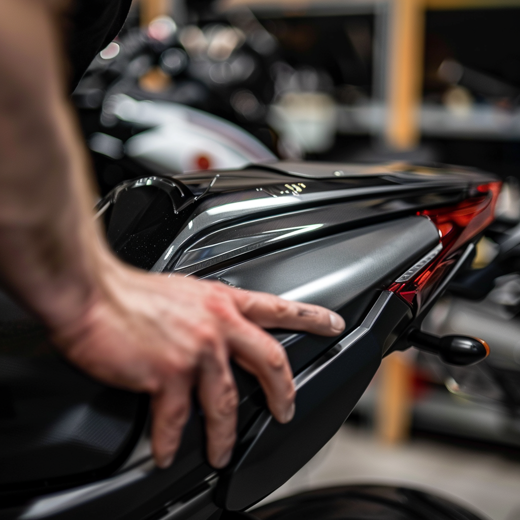 Smash Repairs Phuket Bodywork, Panel Beating & Smash Repairs in Phuket Davidv. 56221 Envision A Motorbike Being Fitted With An Afterma C01831c1 811d 491e 9b47 9bf9193ea65e