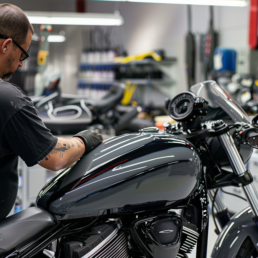 Smash Repairs Phuket Bodywork, Panel Beating & Smash Repairs in Phuket Davidv. 56221 Envision A Motorbike In A Well Lit Workshop With Dff4d6ed 4d6a 40f5 B6eb 313d496bce60