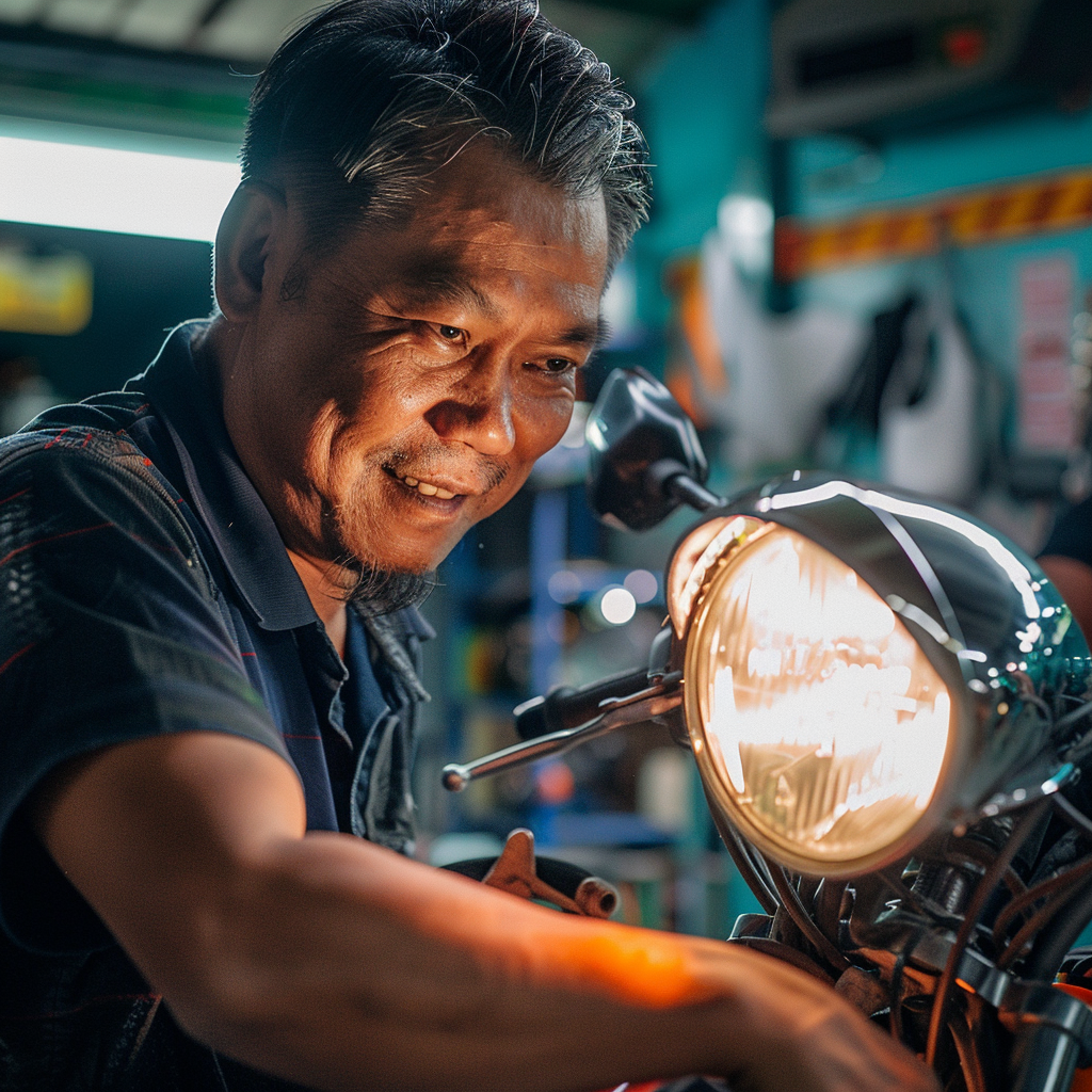 Smash Repairs Phuket Bodywork, Panel Beating & Smash Repairs in Phuket Davidv. 56221 Envision A Satisfied Motorbike Owner Observing Th 45587aa3 4412 461b A6e3 319f9af8086c