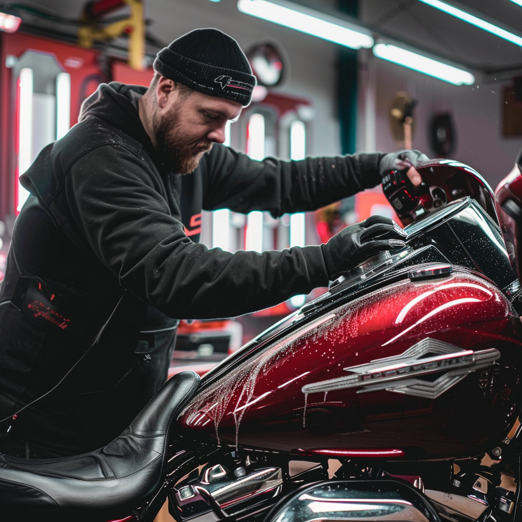 Smash Repairs Phuket Bodywork, Panel Beating & Smash Repairs in Phuket Davidv. 56221 Picture A Motorbike Undergoing A Thorough Polishi D05f8ce6 2f0d 433c A919 6e500956be30