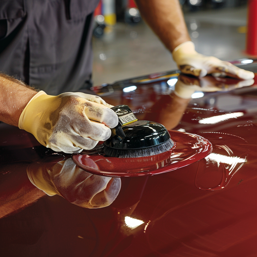 Smash Repairs Phuket Bodywork, Panel Beating & Smash Repairs in Phuket Davidv. 56221 Picture A Technician Polishing The Cured Gel Coat 54f5c225 08a7 4d14 8ecc 8ce3b93eb477