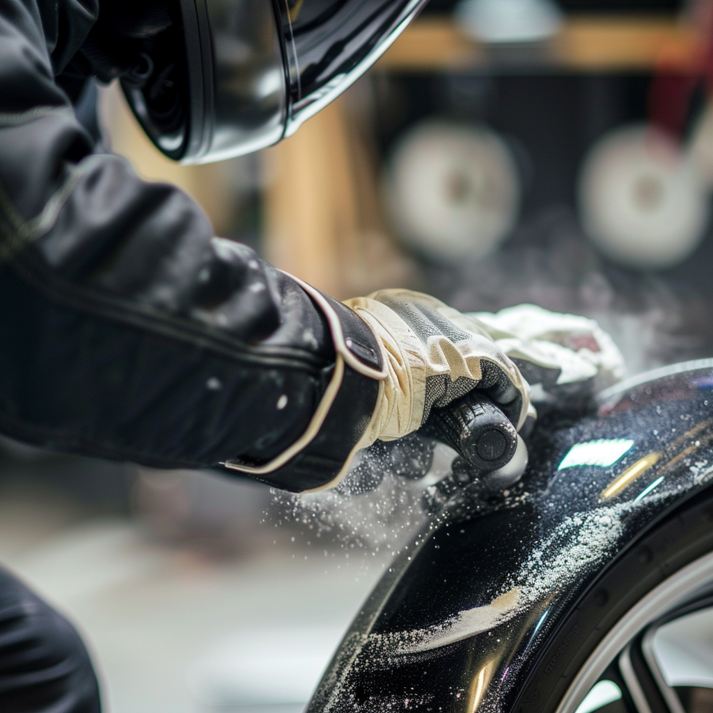 Smash Repairs Phuket Bodywork, Panel Beating & Smash Repairs in Phuket Davidv. 56221 Picture A Technician Sanding Down The Repaired Ar D2a9751d 3138 483d 8e0d 630a765b88e5