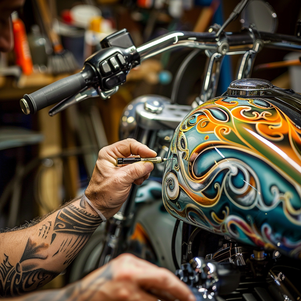 Smash Repairs Phuket Bodywork, Panel Beating & Smash Repairs in Phuket Davidv. 56221 Visualize A Motorbike Side Panel Being Airbrushed Bb89af9a 7c75 4c90 Acfe 7f3090958b44