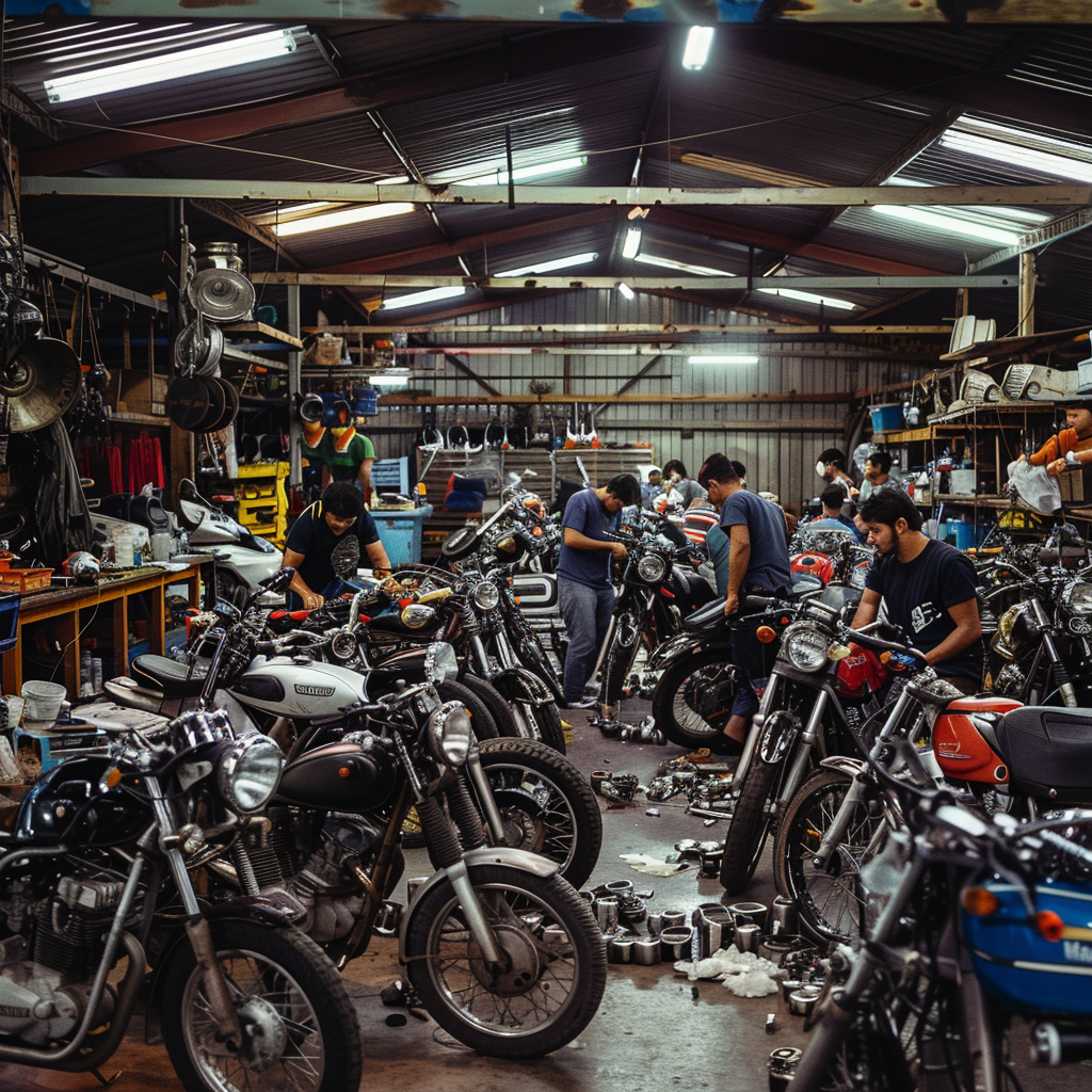 Smash Repairs Phuket Bodywork, Panel Beating & Smash Repairs in Phuket Davidv. 56221 A Dynamic Scene Inside A Bustling Motorbike Repai 4fb8e7a6 71f3 4399 847d F69114c16bca