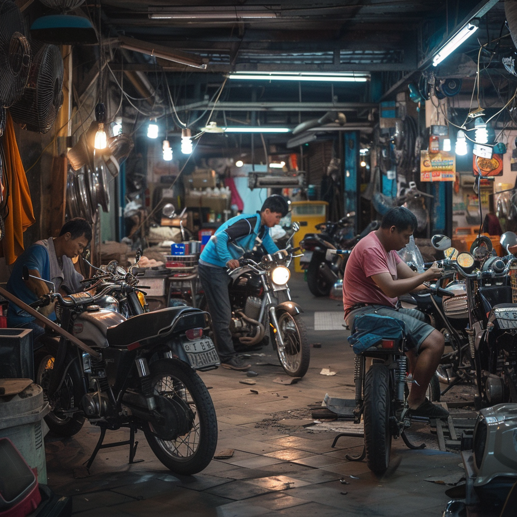 Smash Repairs Phuket Bodywork, Panel Beating & Smash Repairs in Phuket Davidv. 56221 A Lively Scene From A Busy Motorcycle Repair Work 1ec2bb38 3cd3 4430 8a79 D9dfb620f7e0
