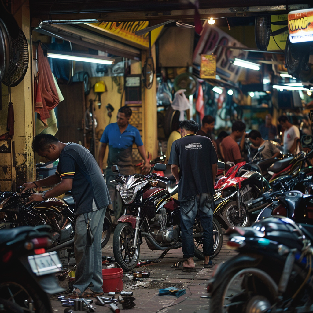 Smash Repairs Phuket Bodywork, Panel Beating & Smash Repairs in Phuket Davidv. 56221 A Lively Scene From A Busy Motorcycle Repair Work 63724fda De10 4fd0 A70c 215e13667b52