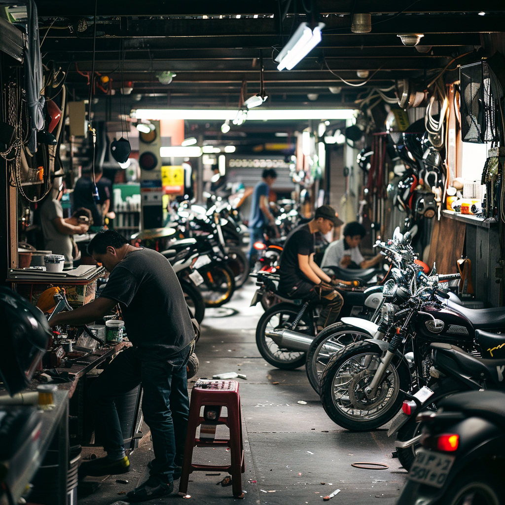 Smash Repairs Phuket Bodywork, Panel Beating & Smash Repairs in Phuket Davidv. 56221 An Action Packed Scene Inside A Bustling Motorbik 0778035a Fb74 43b7 9ea7 D0f1e2553e89